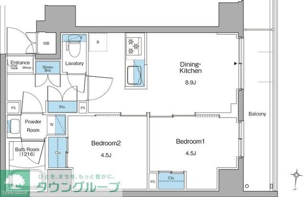 ルフォンリヴェント清澄白河の物件間取画像